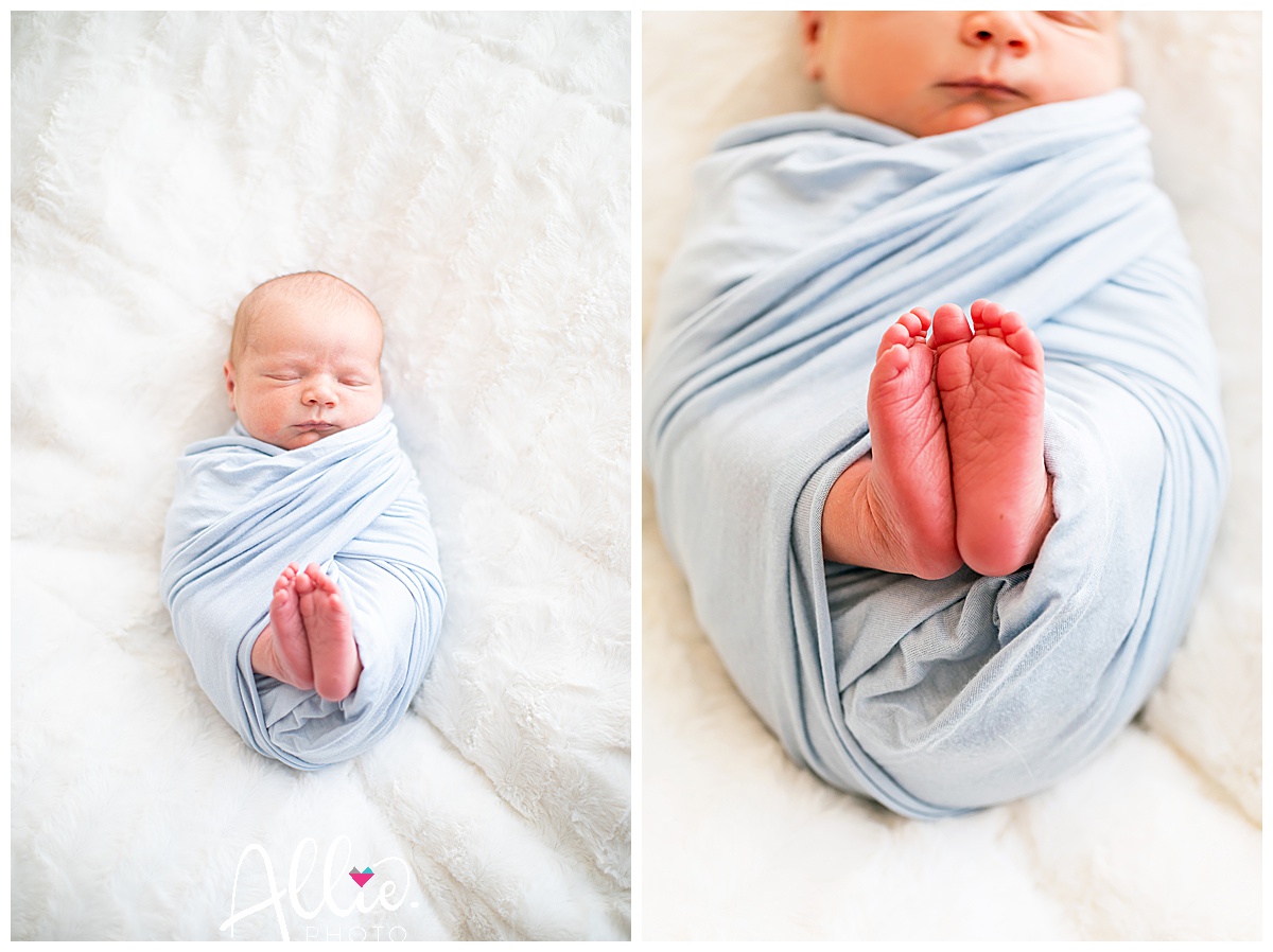 baby boy wrap studio newborn portraits
