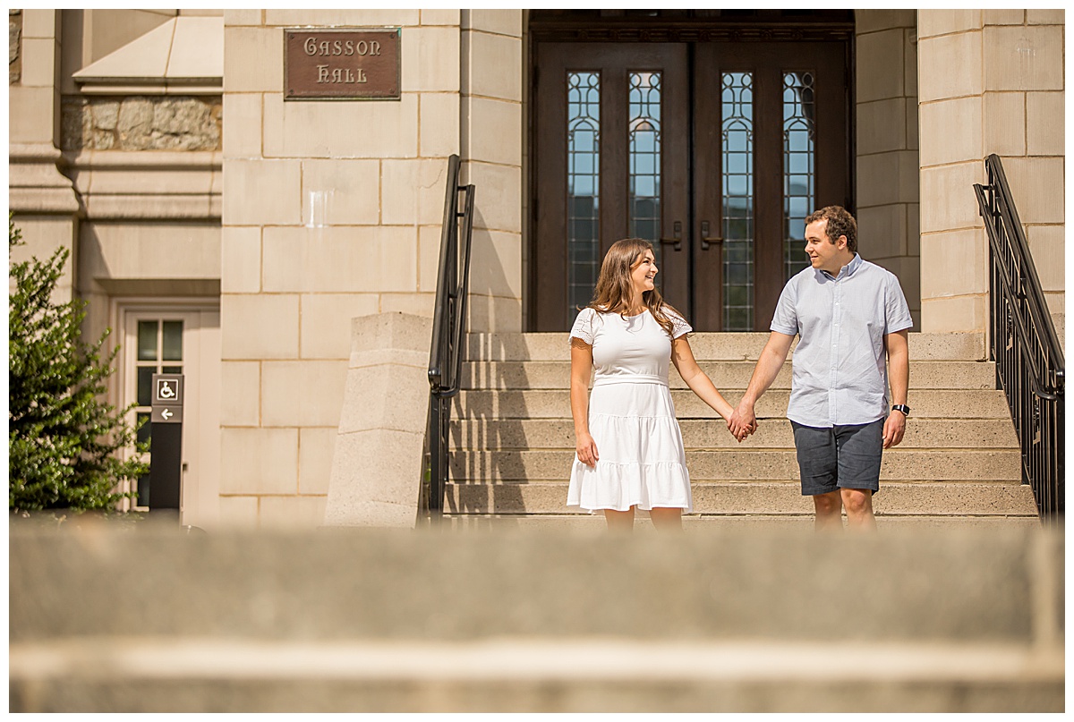 boston college engagement photos summer time