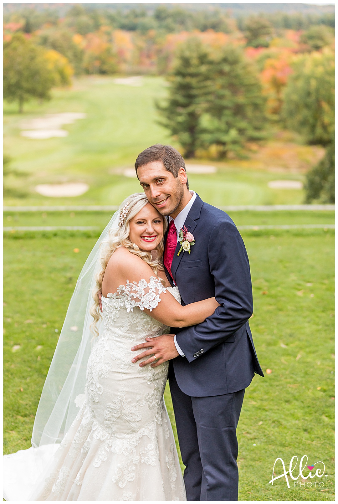 fall wedding photography golf course