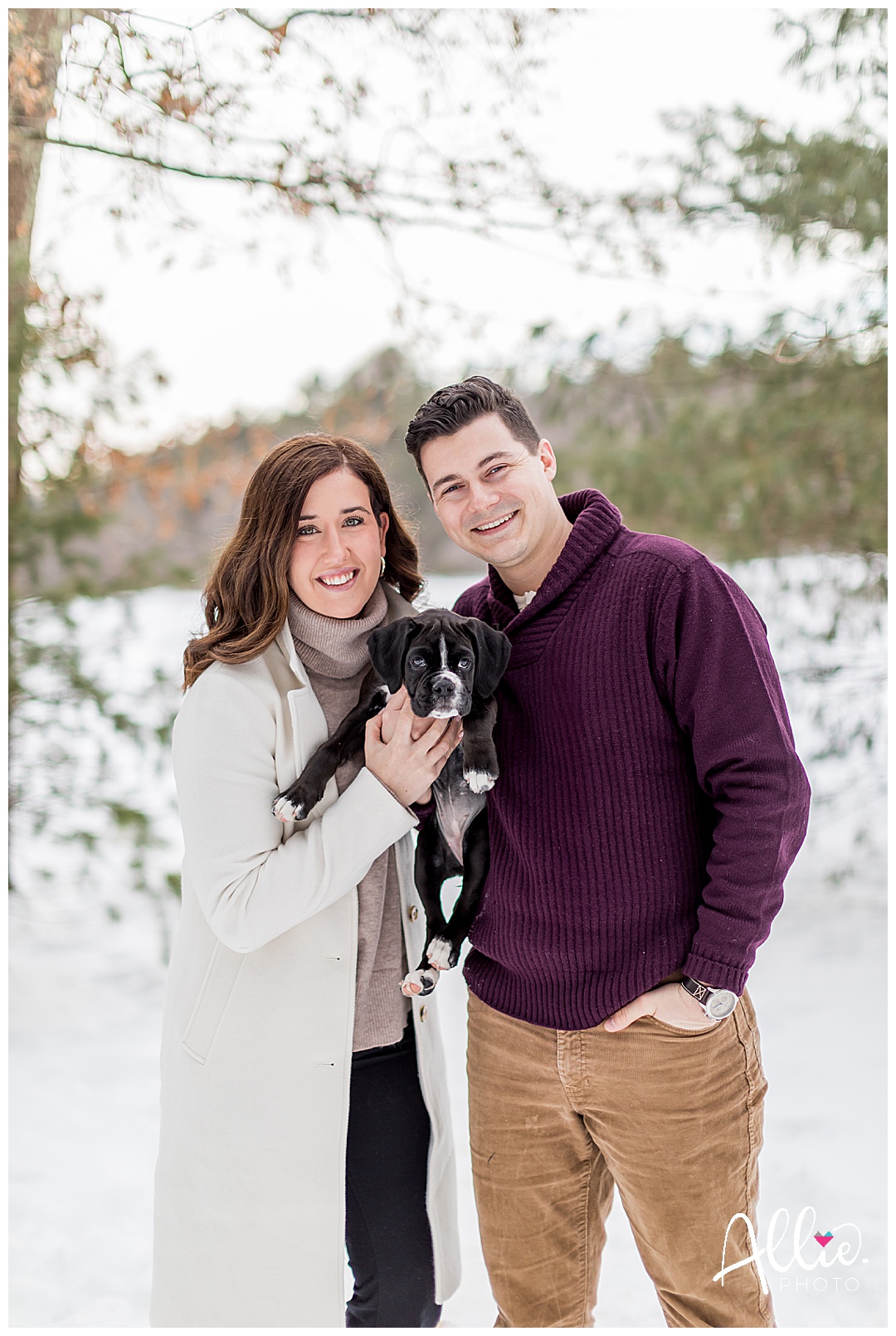 chelmsford ma winter engagement photos