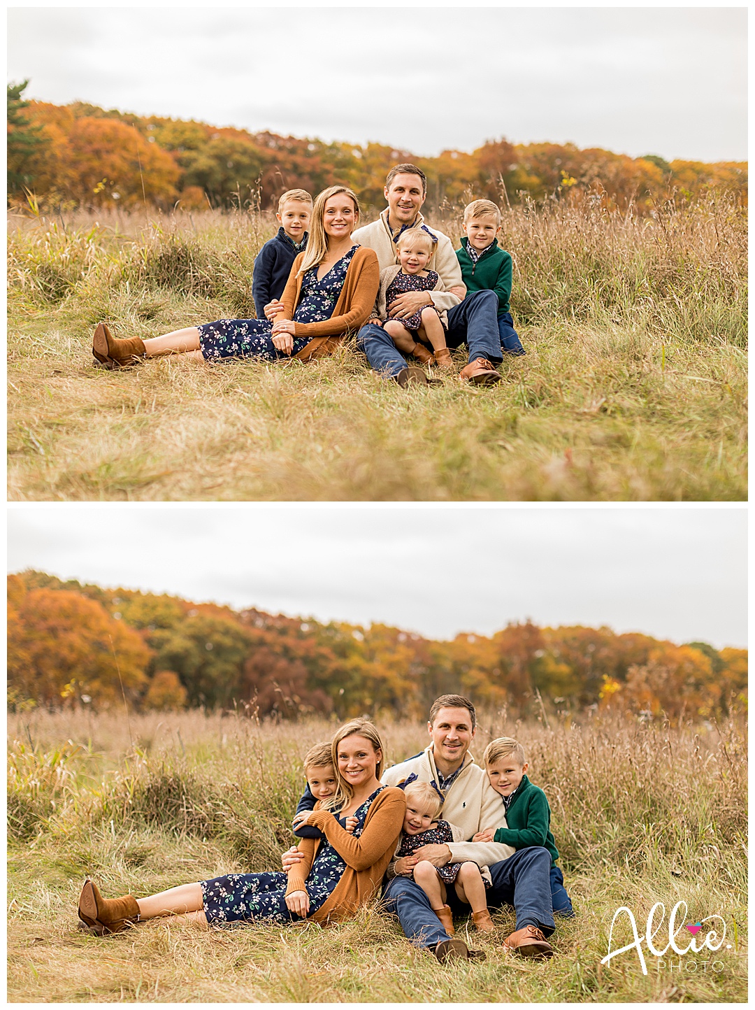 Massachusetts fall family photos at great brook state park