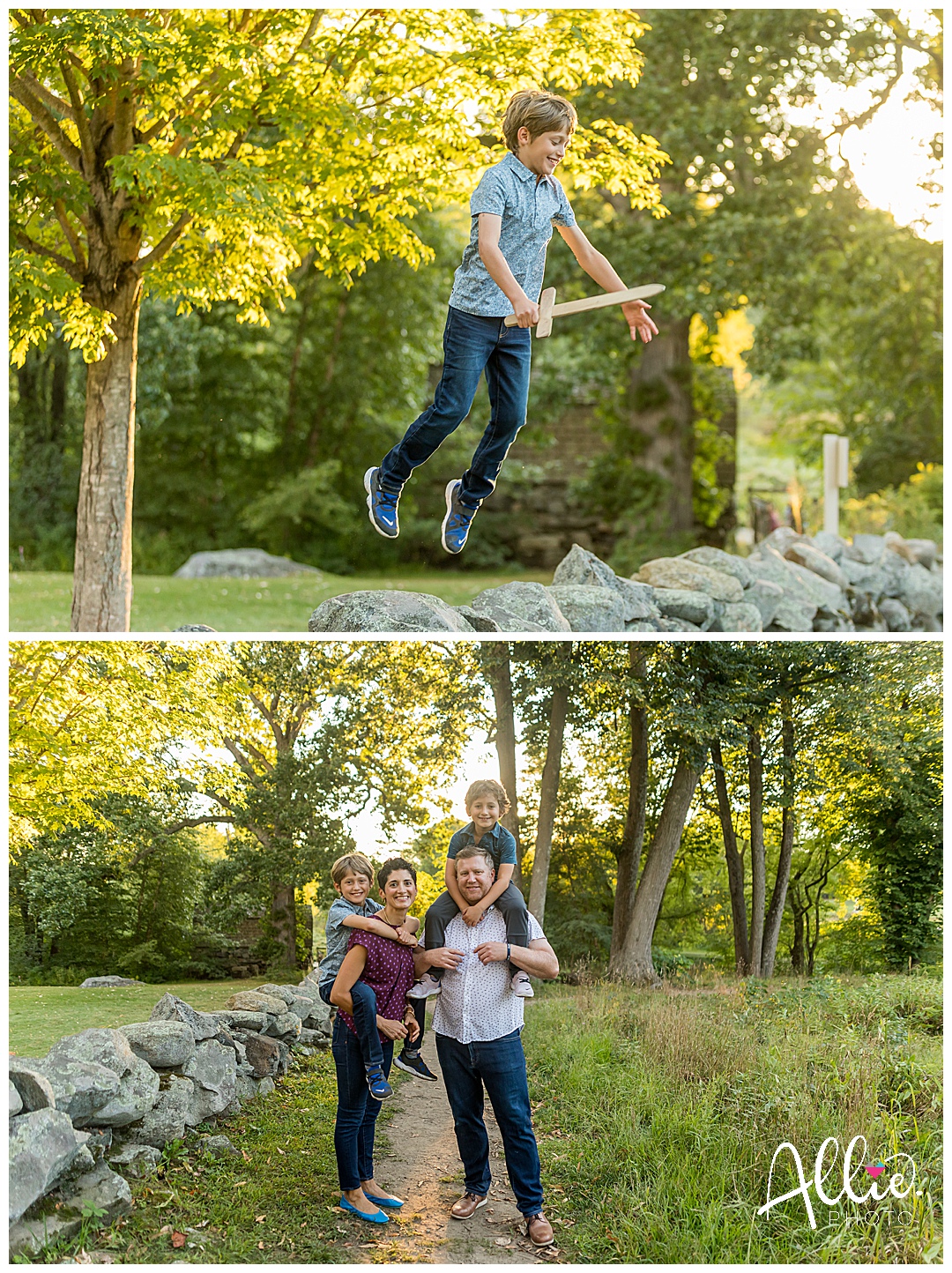 old north bridge family photos with boys