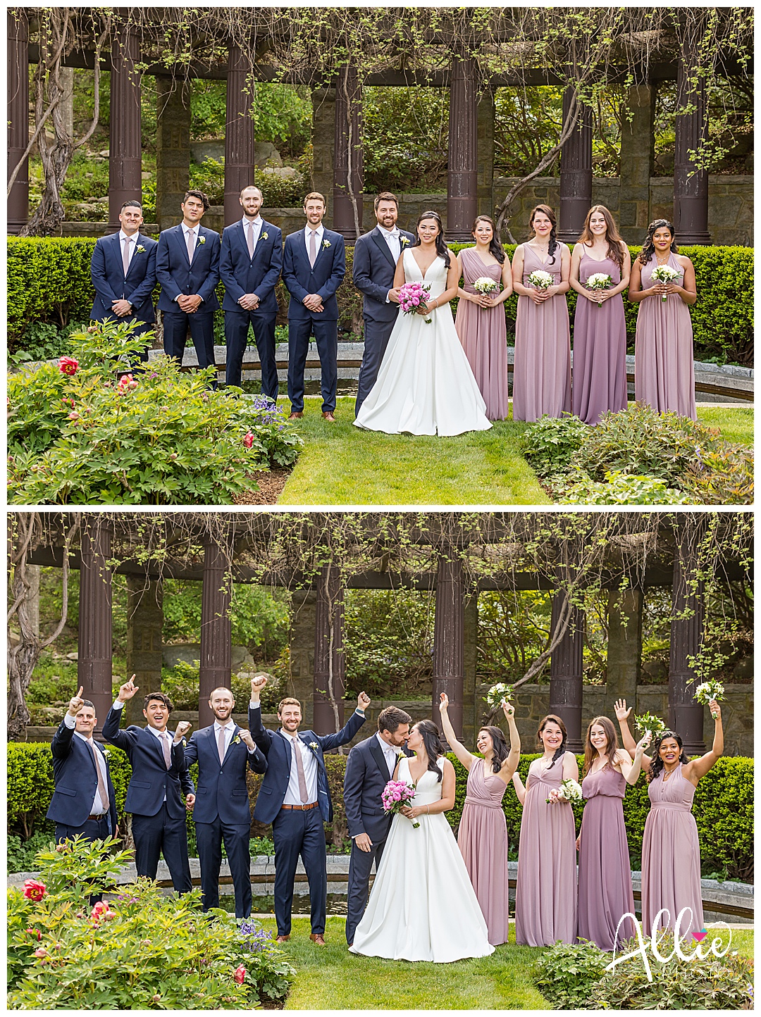 wedding party at grafton estate Manchester by the sea Boston area