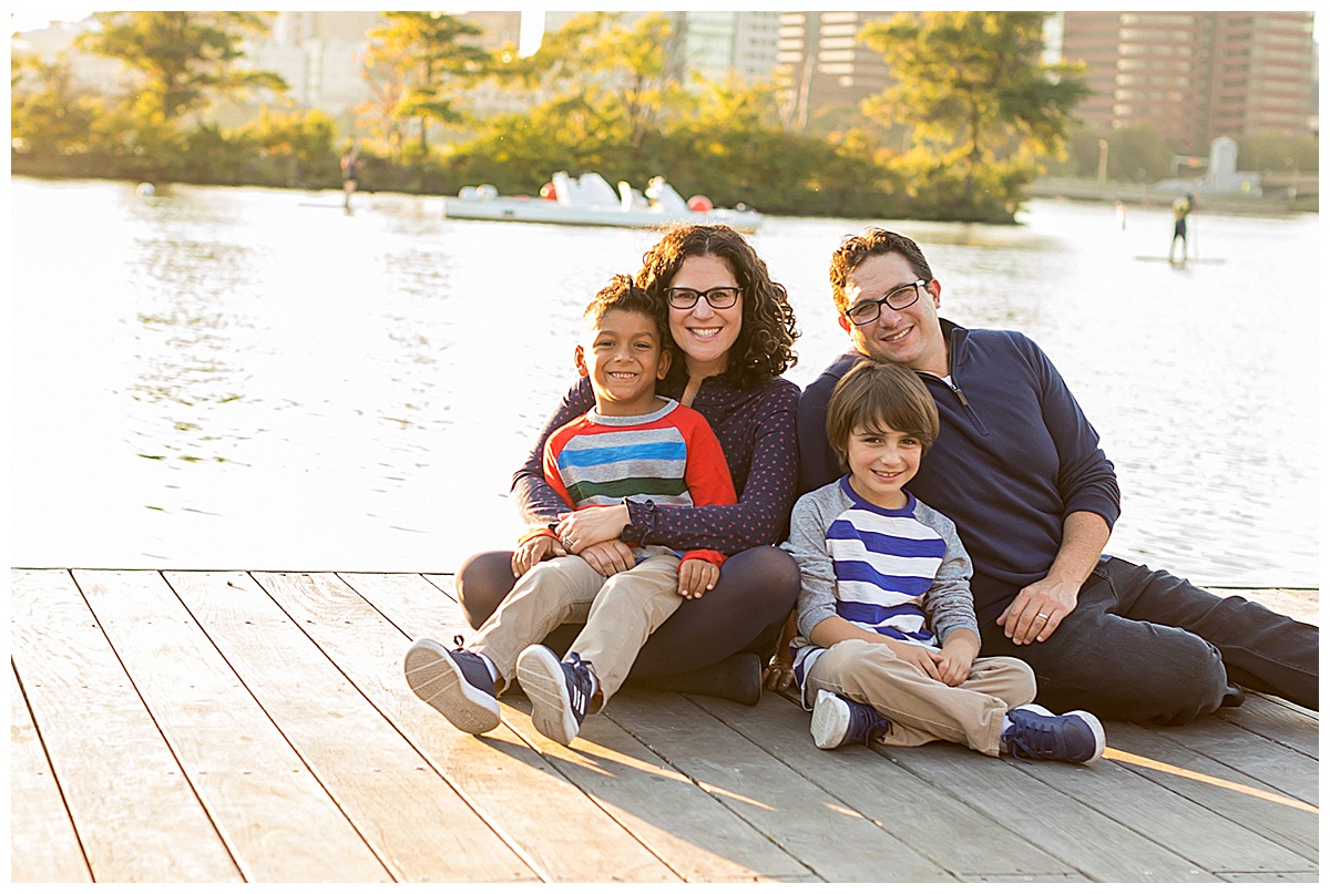 Boston family mini session Charles River Esplanade