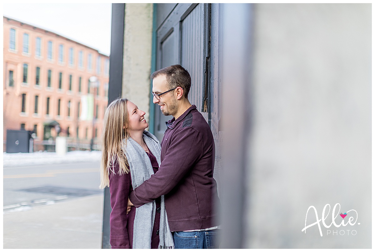 mill no 5 Downtown Lowell photo shoot engagement