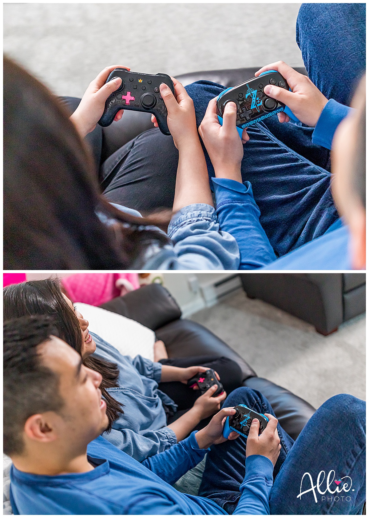 massachusetts at home engagement photos video games