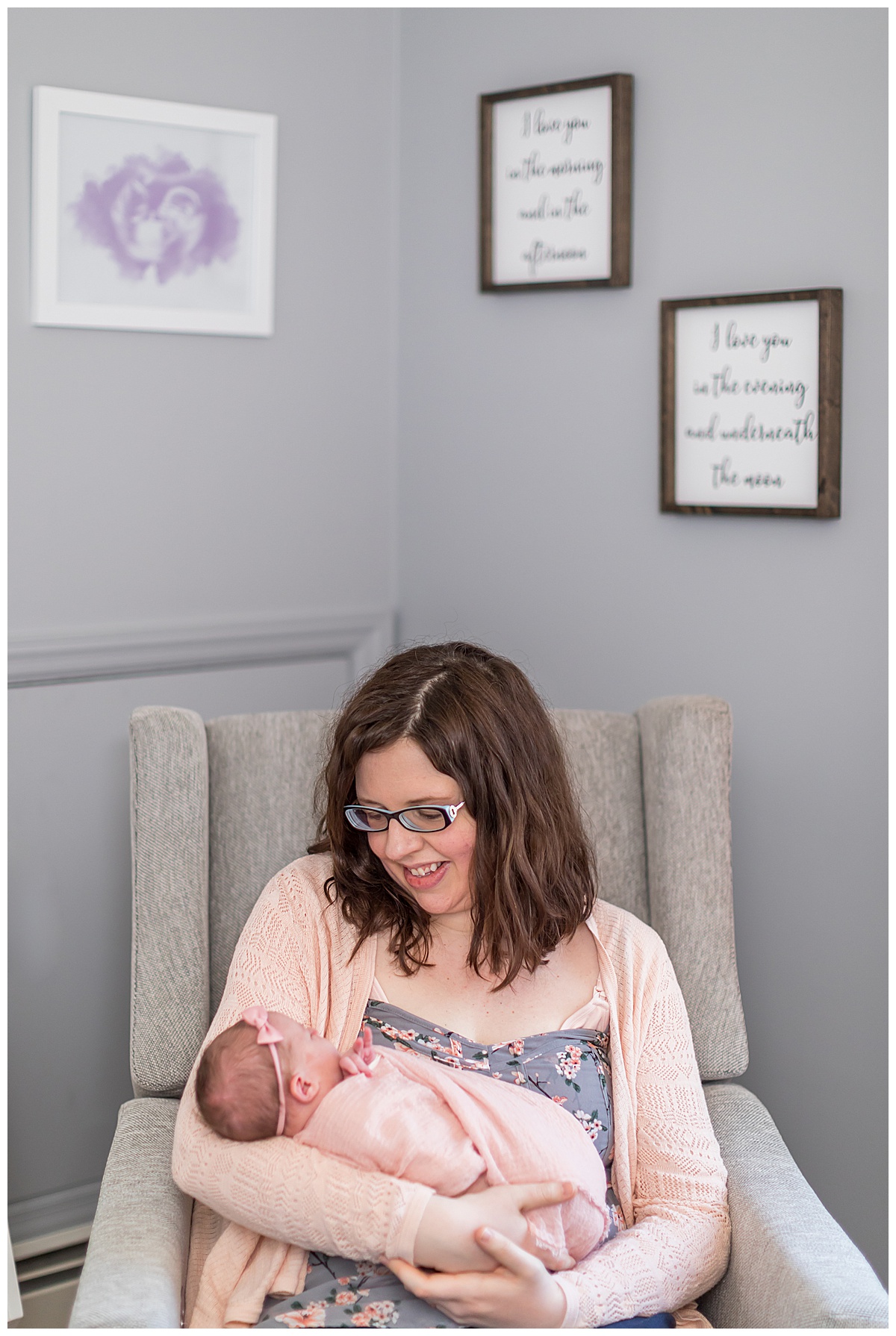 boston area family photographer newborn nursery session