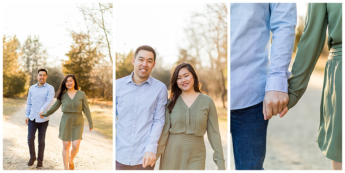 engagement session at great brook state park MA