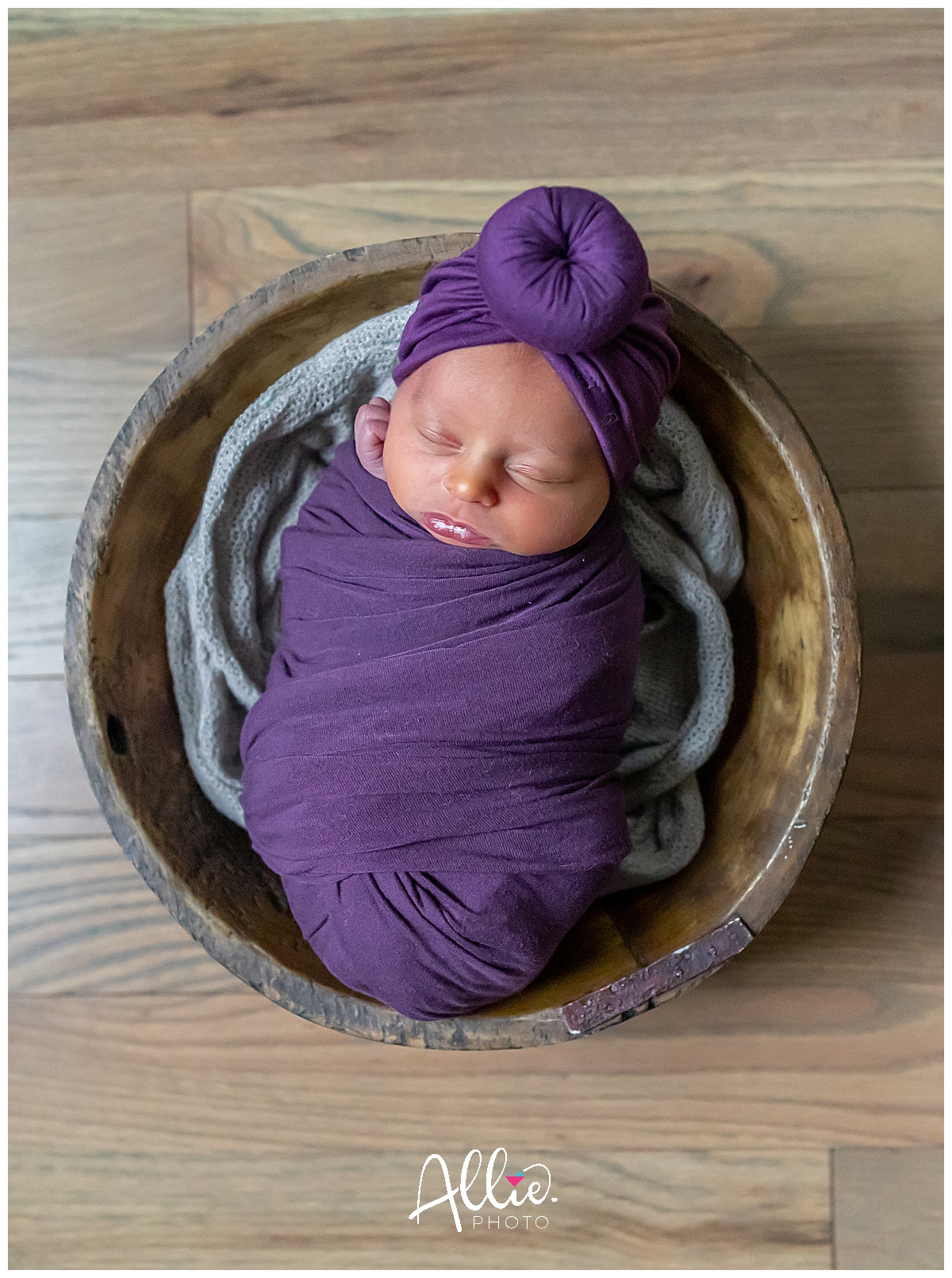 newborn baby with turban headband