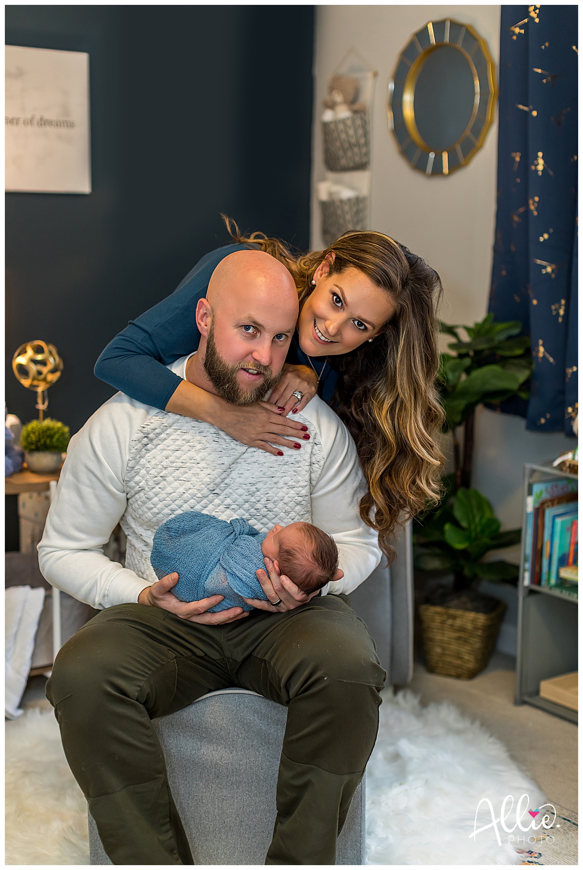 boston area family photographer in newborn nursery