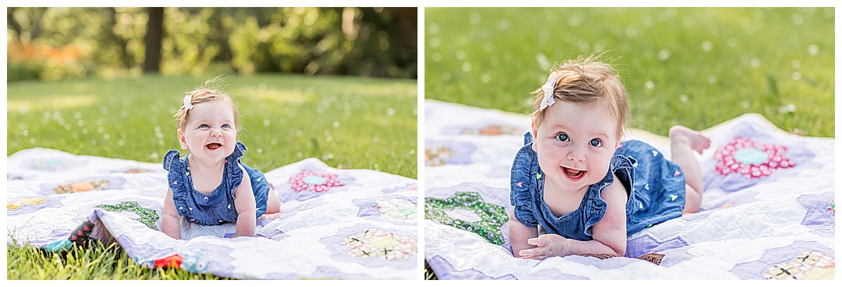 six month old summer portraits