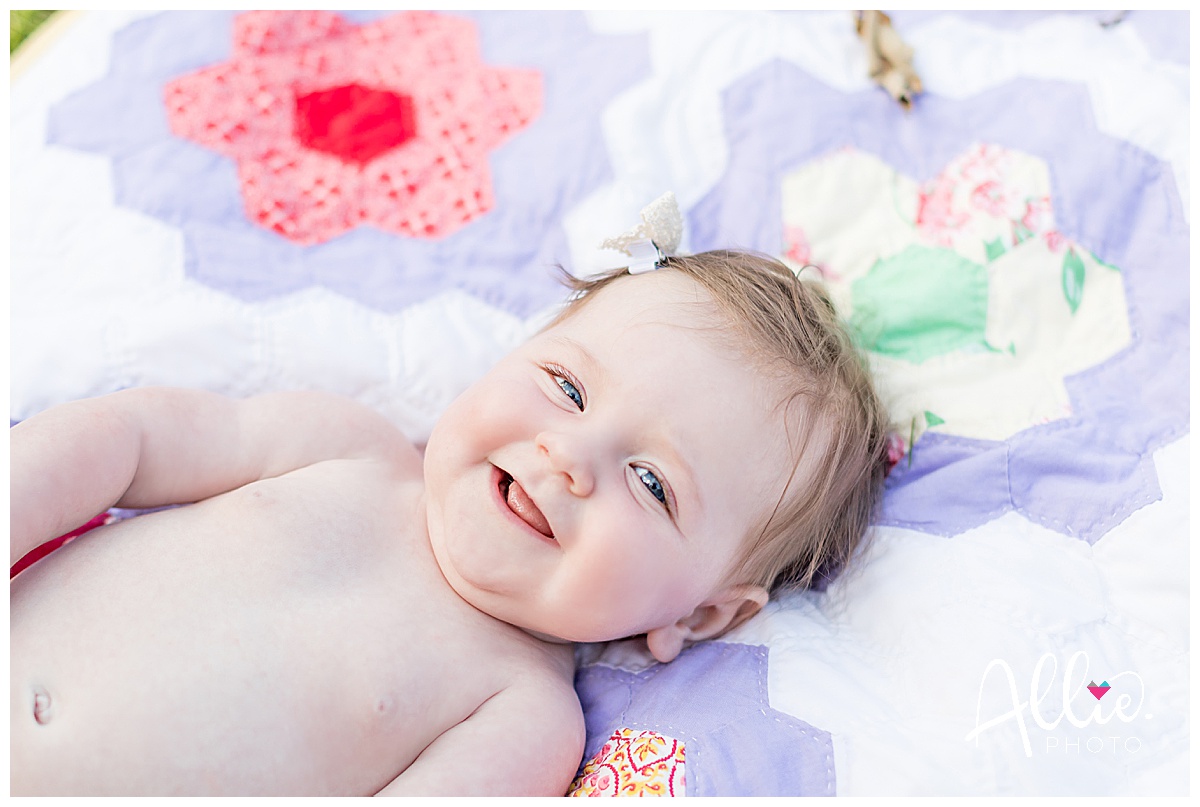 six month old summer portraits