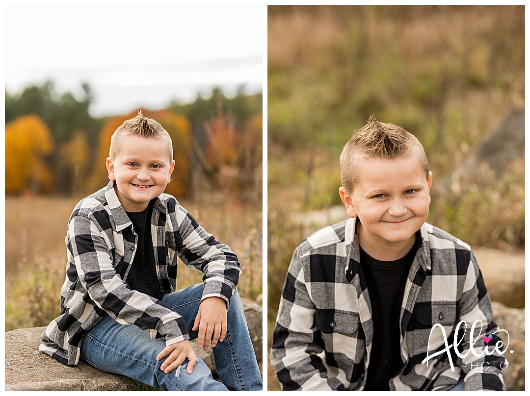family portraits young boy with plaid what to wear for family photos