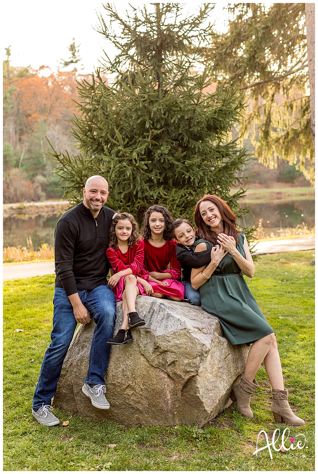 christmas family portrait session NH photographer