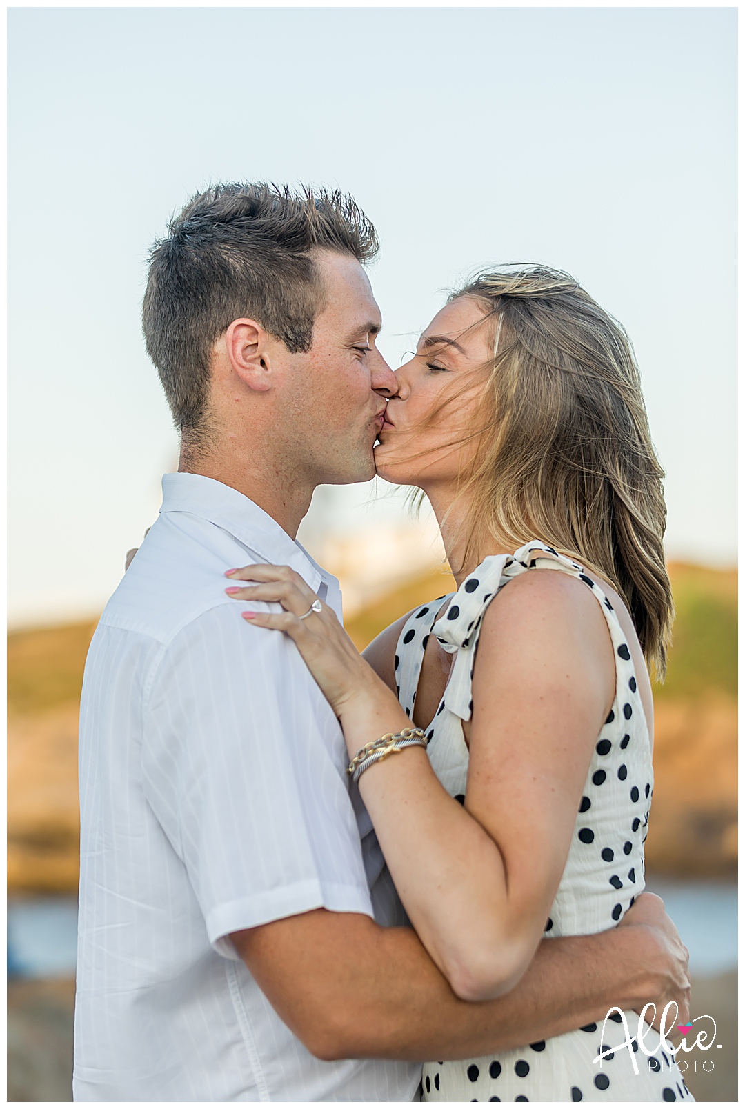 New England wedding photographer lighthouse proposal