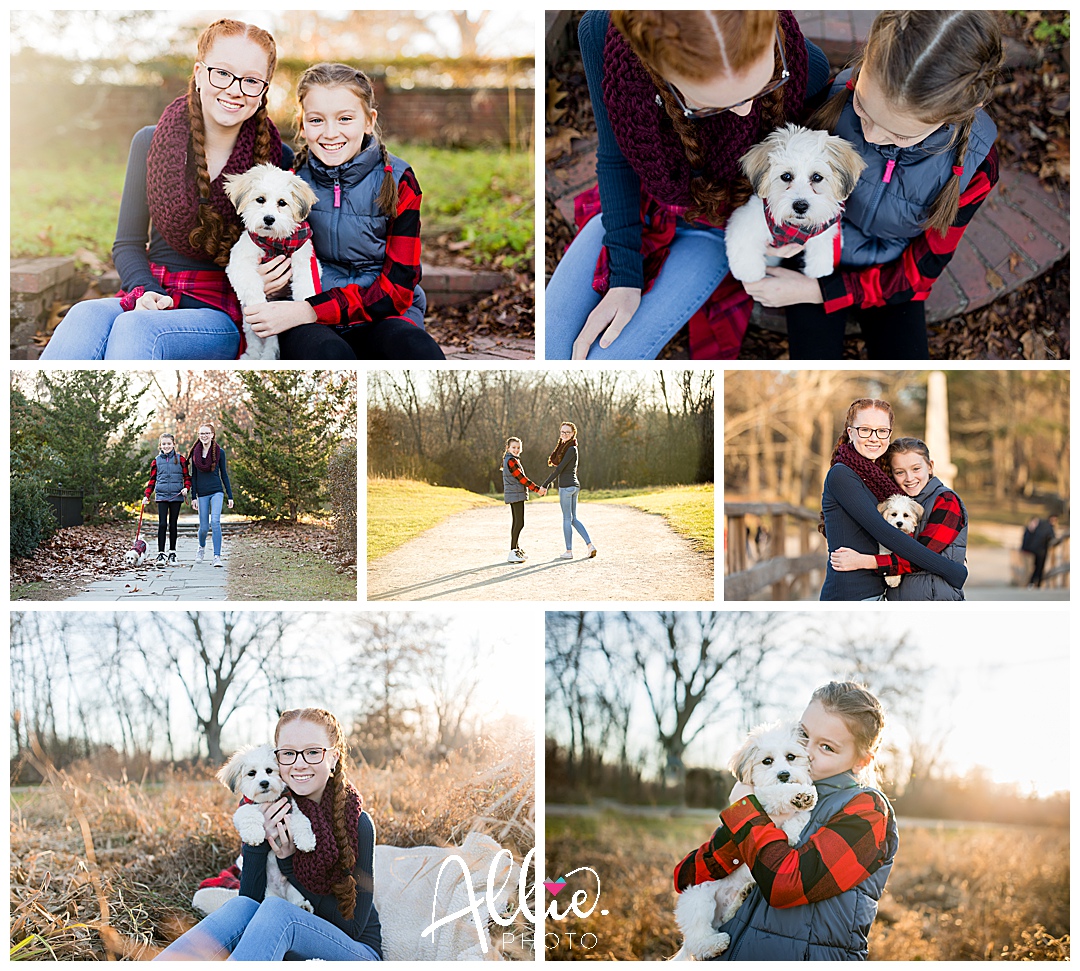 Massachusetts family photographer dog and teen girls