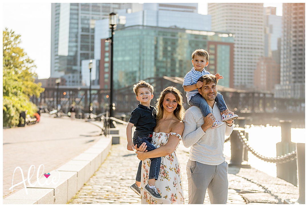 Boston Harbor family portrait session