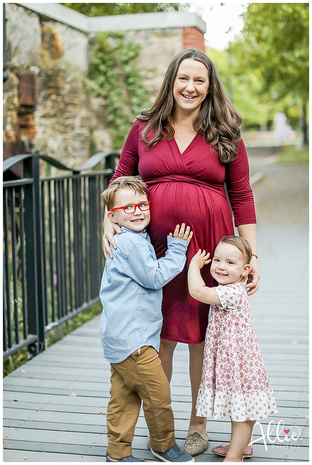 Downtown Lowell maternity session family photographer