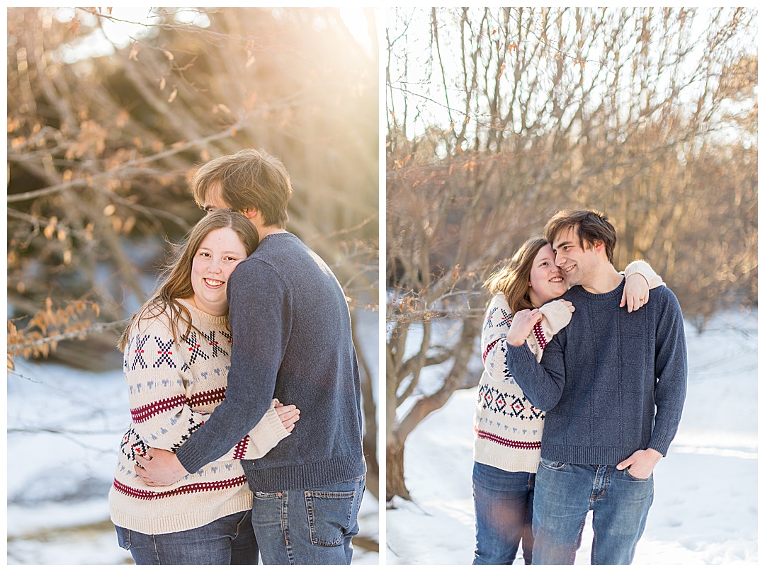 Winter Engagement Photos at Arnold Arboretum
