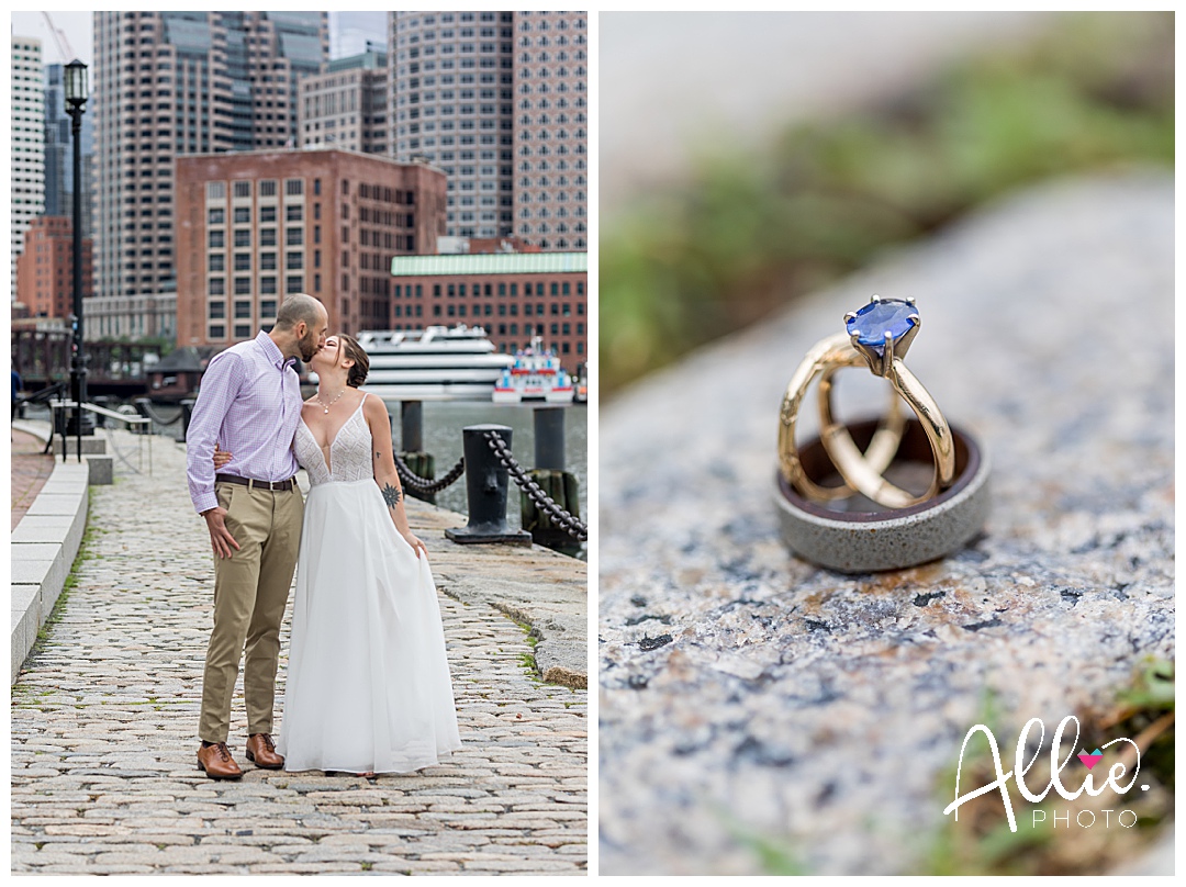 bride and groom in boston for intimate ceremony and elopement
