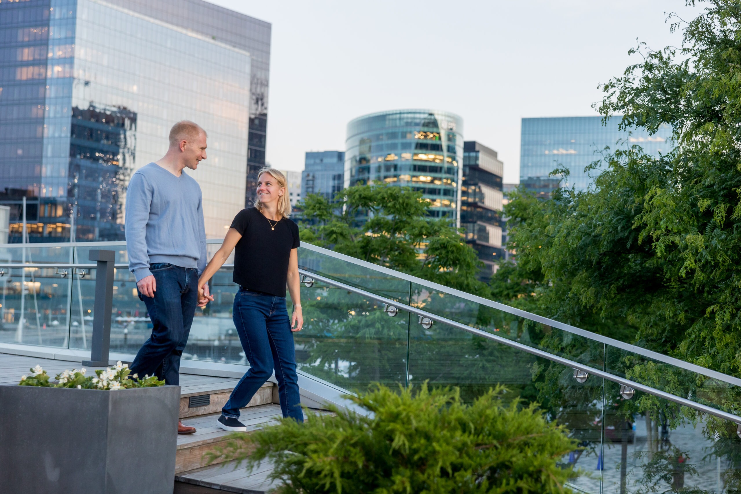 Boston Public Garden and Seaport Engagement session